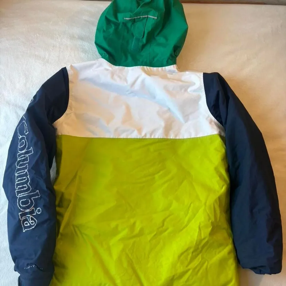 Columbia Sportswear Kids Green & Blue Winter Jacket | Outdoor Coat | Size Large